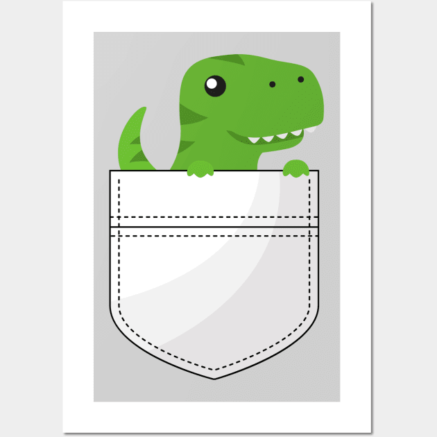 Pocket Dino Wall Art by TinPis